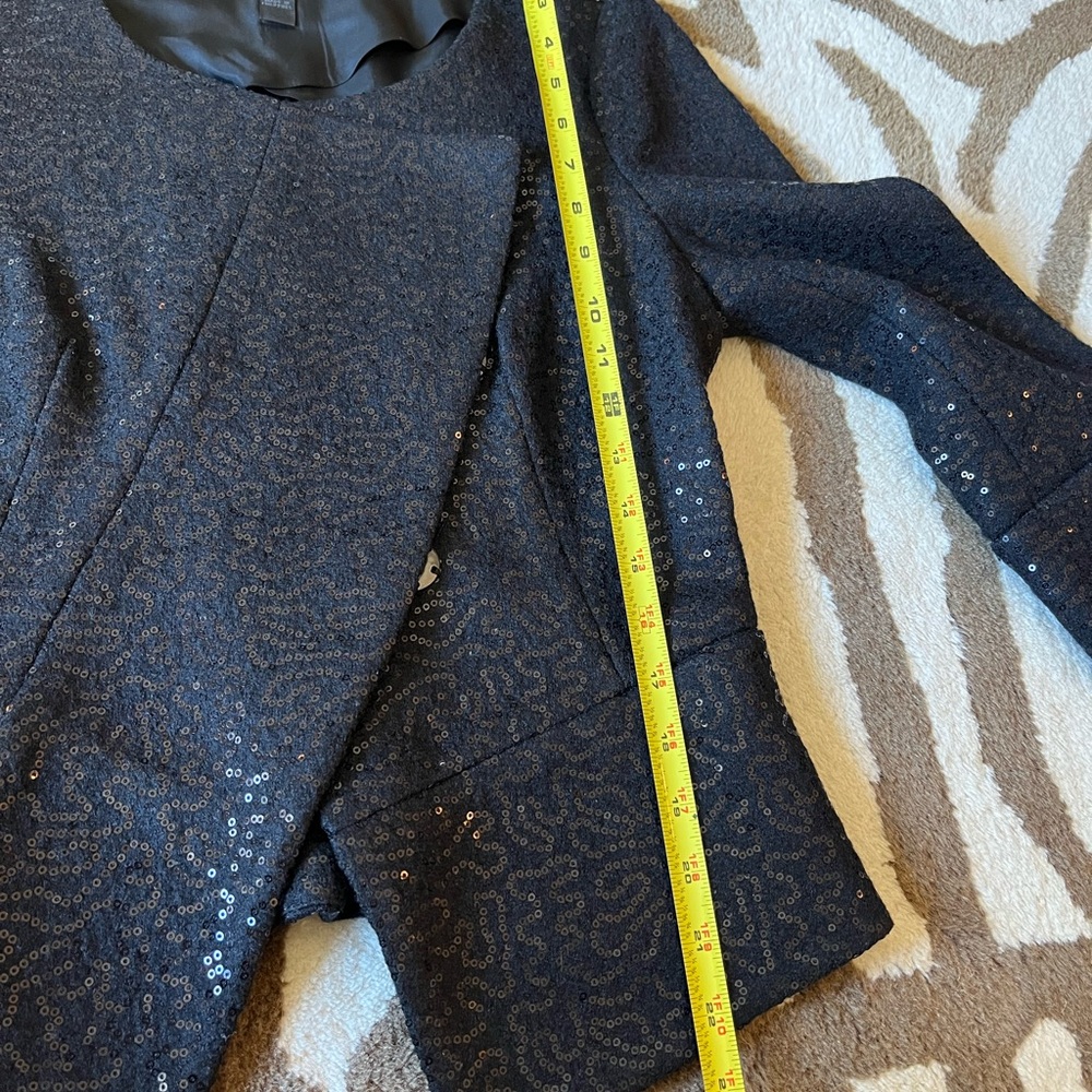 Banana Republic Sequin Blazer Black 4 - Picture 4 of 6